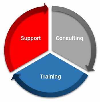 Diagramm: Dienstleistungen für Ihr Projekt mit virtueller Inbetriebnahme