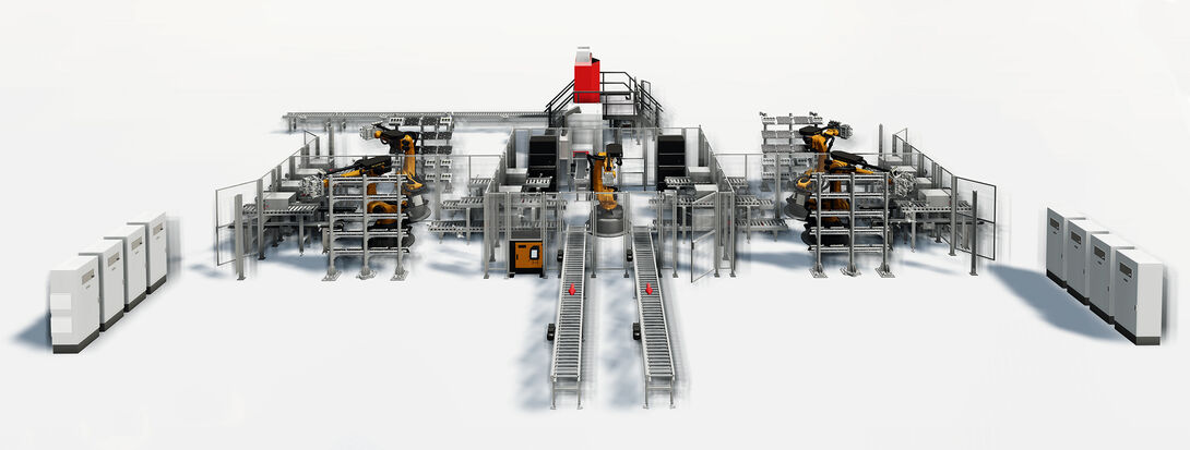 Screenshot: Improved appearance and reality: 3D plant simulation for virtual commissioning with the new version of fe.screen-sim from F.EE, the specialist for automation technology.