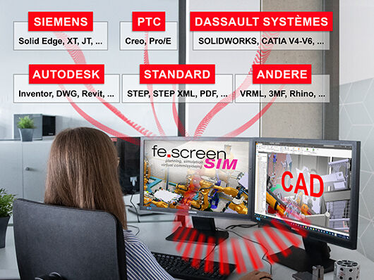 Nativer CAD-Datenimport mit fe.screen-sim